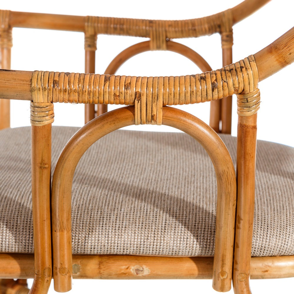 SILLA DE RATÁN NATURAL CON BRAZOS