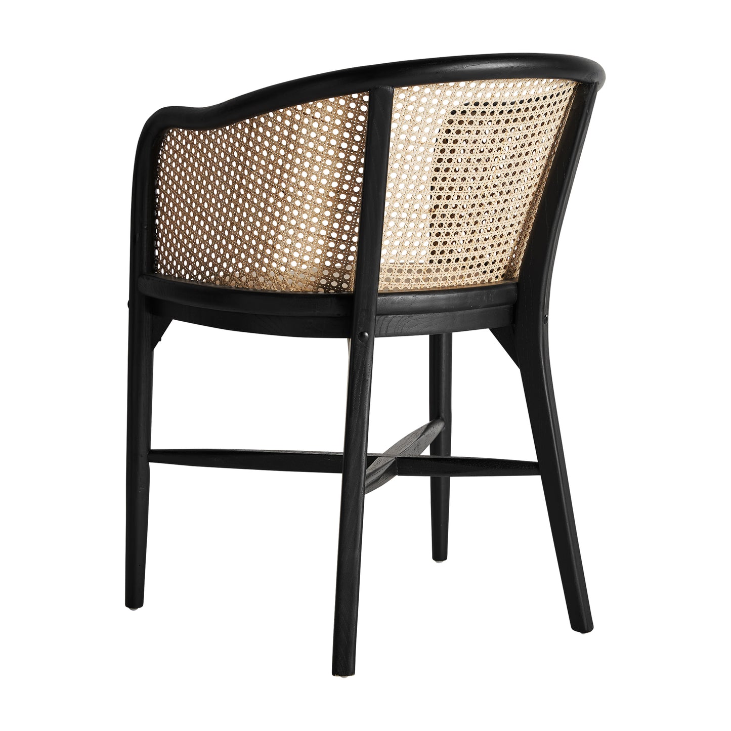 SILLA NEGRO DE MADERA DE ABEDUL Y LINO