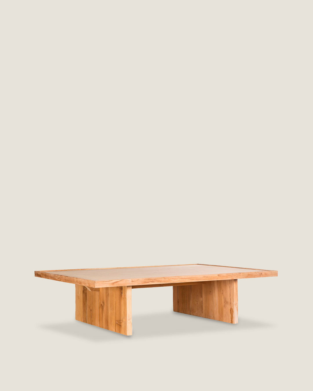 MESA DE CENTRO DE MADERA DE TECA Y PLYWOOD